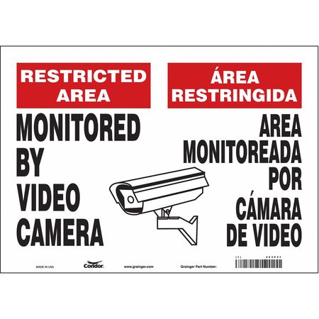 Security Sign,10" H,14" W,vinyl (4 Units