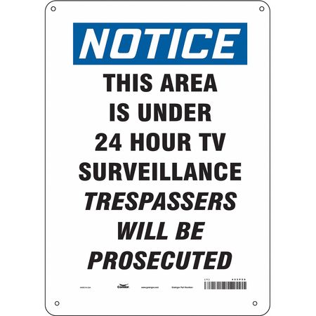 Security Sign,14" H,10" W,plastic (2 Uni