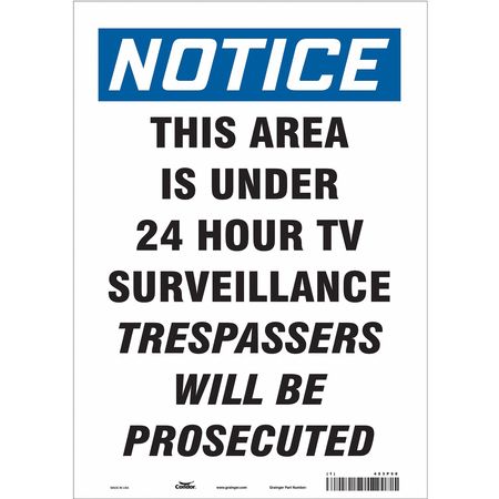 Security Sign,14" H,10" W,vinyl (4 Units