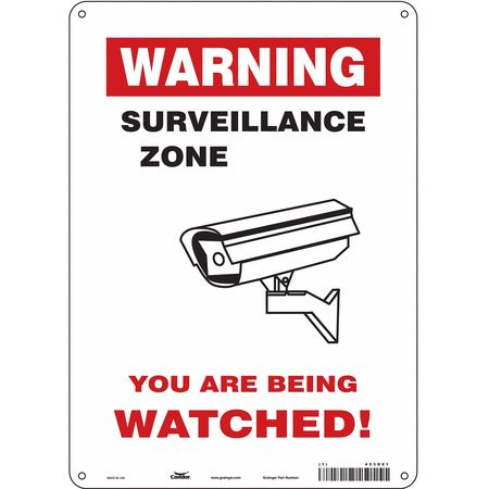 Security Sign,14" H,10" W,plastic (2 Uni