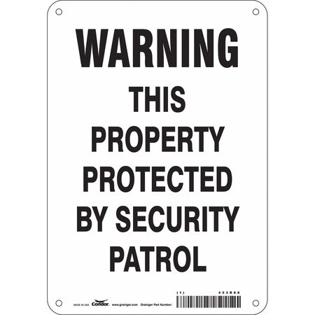 Security Sign,10" H,7" W,plastic (3 Unit