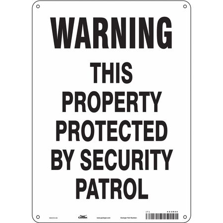 Security Sign,14" H,10" W,plastic (2 Uni