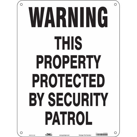 Security Sign,24" H,18" W,plastic (1 Uni