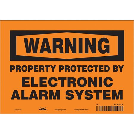 Security Sign,7" H,10" W,vinyl (5 Units