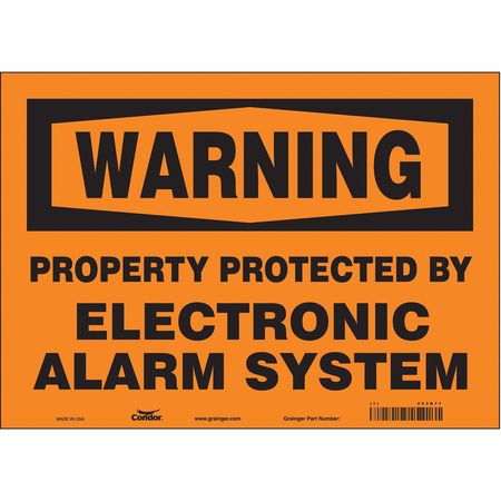 Security Sign,10" H,14" W,vinyl (4 Units