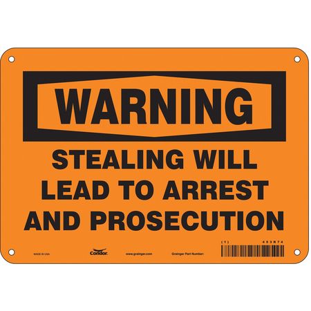 Security Sign,7" H,10" W,plastic (3 Unit