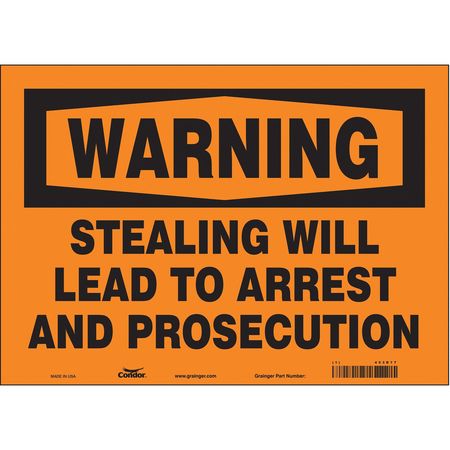 Security Sign,10" H,14" W,vinyl (4 Units