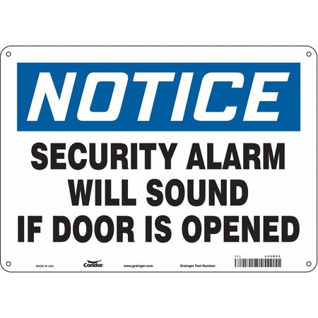 Security Sign,10" H,14" W,plastic (2 Uni