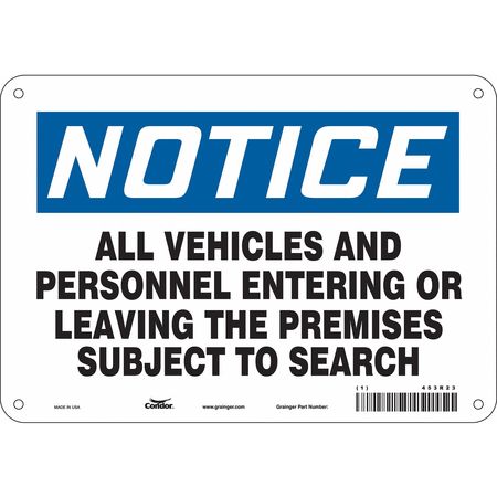 Security Sign,7" H,10" W,plastic (3 Unit