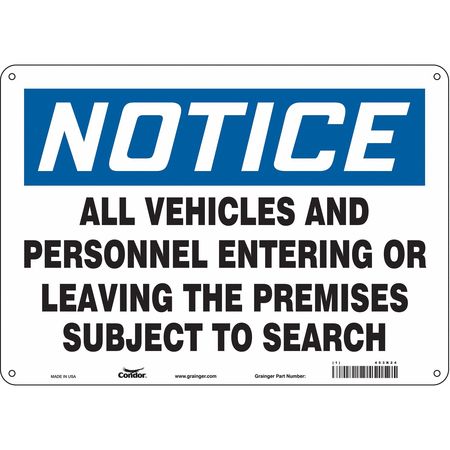 Security Sign,10" H,14" W,plastic (2 Uni