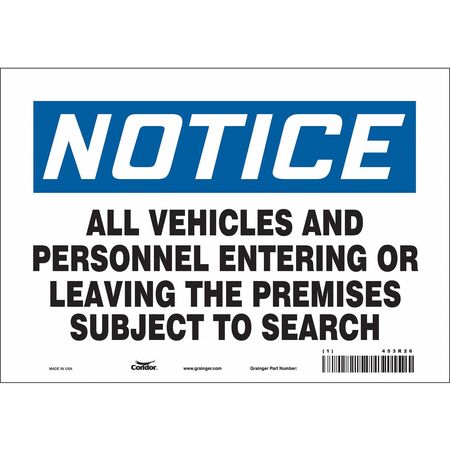 Security Sign,7" H,10" W,vinyl (5 Units