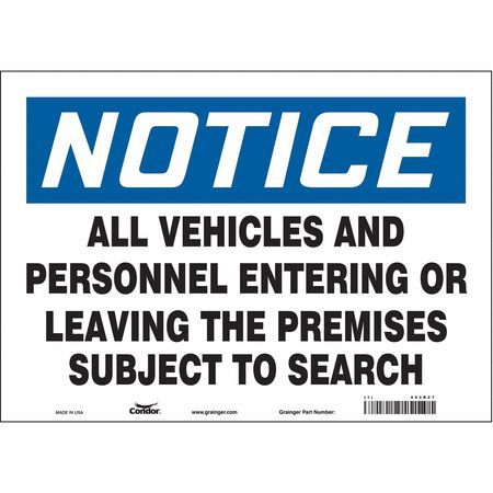 Security Sign,10" H,14" W,vinyl (4 Units