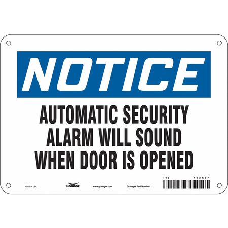 Security Sign,7" H,10" W,plastic (3 Unit