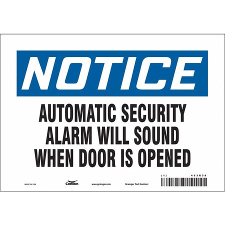 Security Sign,7" H,10" W,vinyl (5 Units