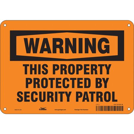 Security Sign,7" H,10" W,plastic (3 Unit