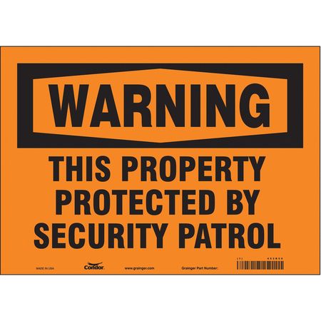 Security Sign,10" H,14" W,vinyl (4 Units