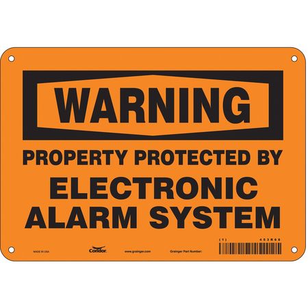 Security Sign,7" H,10" W,plastic (3 Unit