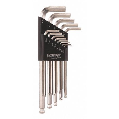 Hex Key Set,arm 2.90" To 6.80" L,13 Pcs.