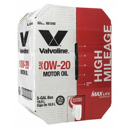 Motor Oil,5 Gal. Sz,0w-20 Sae Grade,box