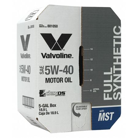 Motor Oil,5 Gal. Sz,5w-40 Sae Grade,box