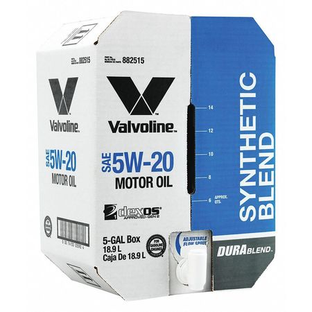 Motor Oil,5 Gal. Sz,5w-20 Sae Grade,box