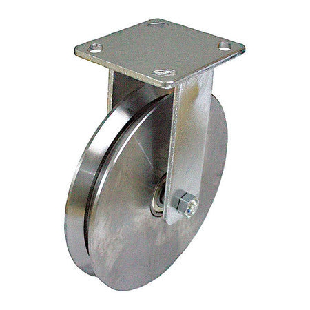 Plate Caster,1250 Lb. Load,silver Wheel