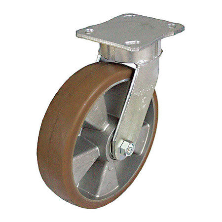 Plate Caster,1766 Lb. Load,brown Wheel (