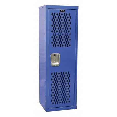 Wardrobe Locker,blue,unassembled,steel (