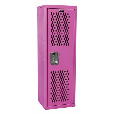 Wardrobe Locker,pink,unassembled,steel (