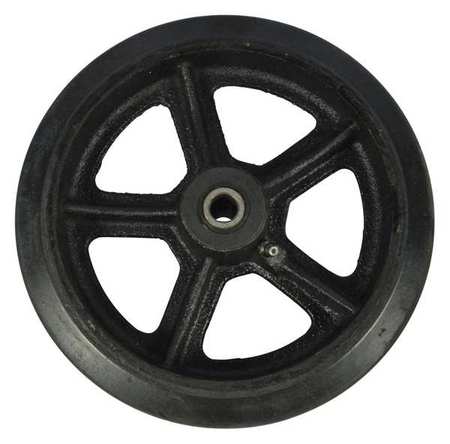 Wheel,mold On Rubber,8 In (1 Units In Ea