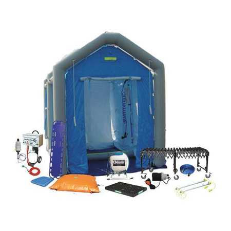 Decontamination Shower,blue,96 In. L (1