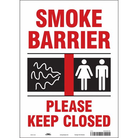 Safety Sign,please Keep Closed,14"x10" (