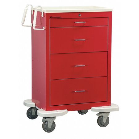 Medical Cart,red Cabinet (1 Units In Ea)