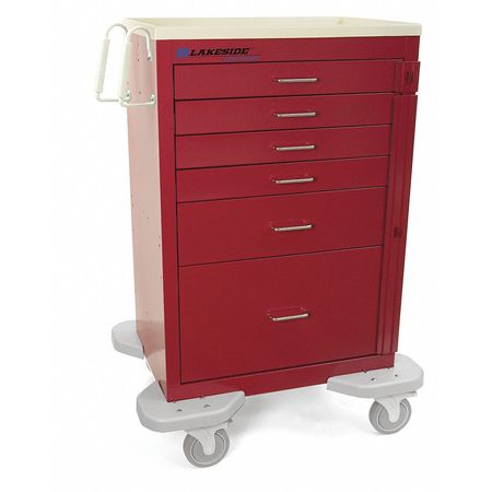 Medical Cart,red Cabinet (1 Units In Ea)