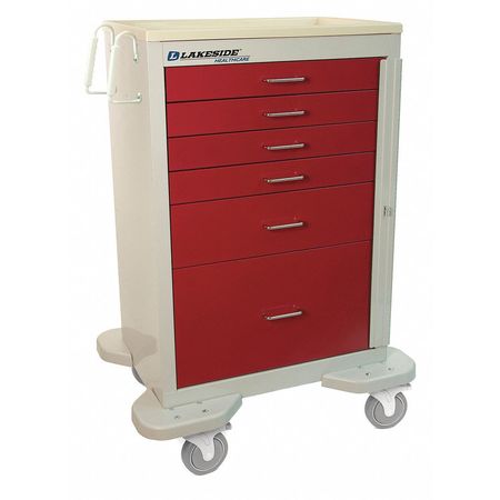 Medical Cart,red Cabinet (1 Units In Ea)