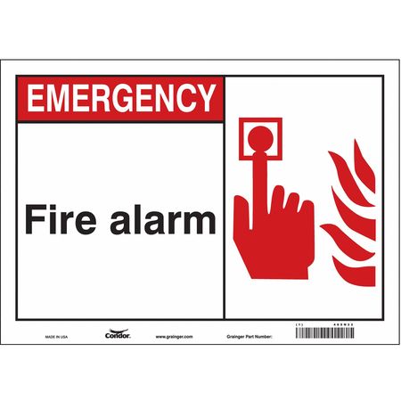 Safety Sign,9" Wx12" H,0.032" Thickness