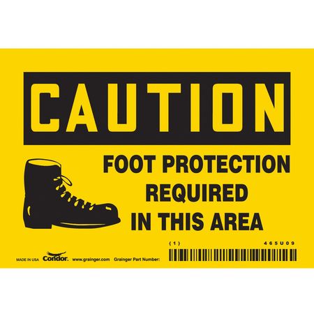 Safety Sign,personal Protection,3-1/2" H