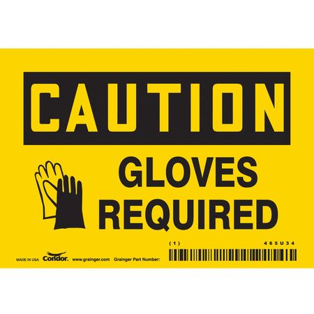 Safety Sign,personal Protection,3-1/2" H