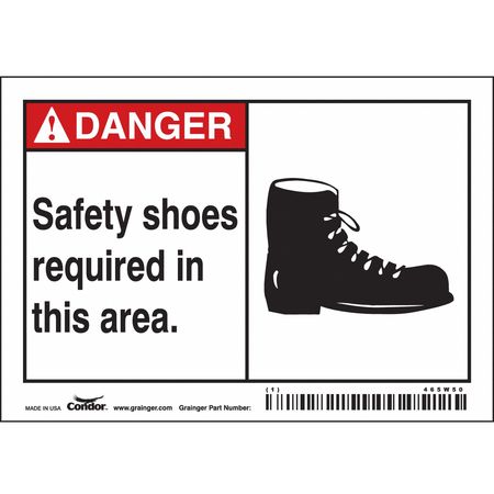 Safety Sign,personal Protection,3-1/2" H