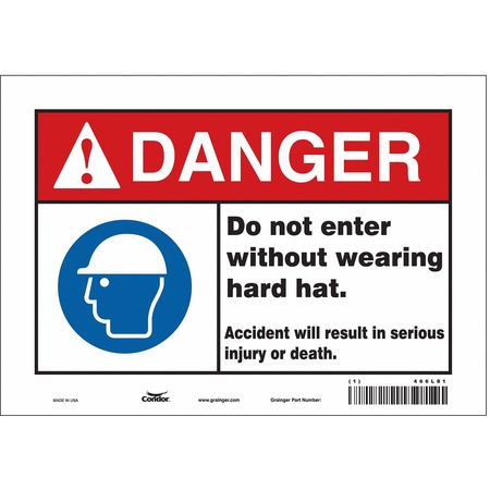 Safety Sign,personal Protection,7" H (5