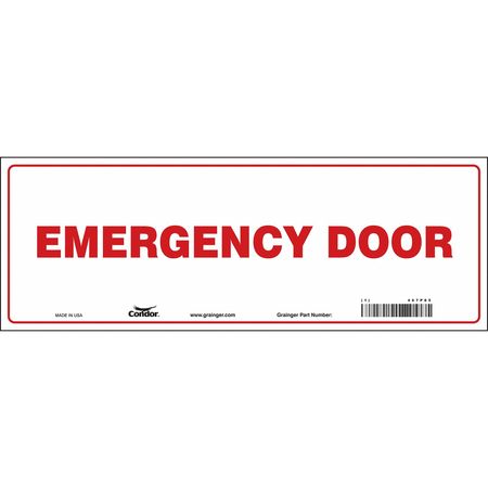 Sign,emergency Door,5x14 (2 Units In Ea)