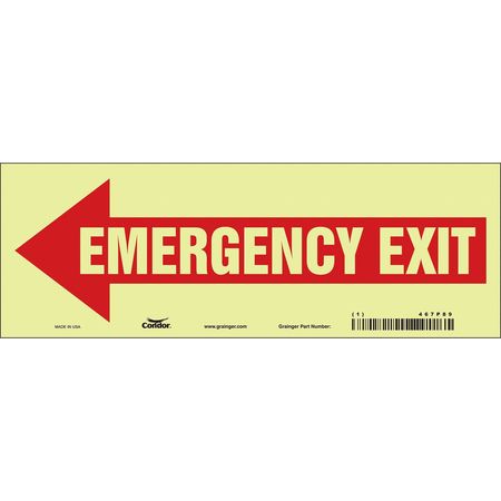 Sign,emergency Exit,3.5x10 (3 Units In E