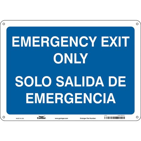 Sign,warning Not A Fire Exit,10"x14" (2