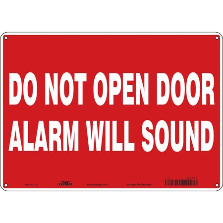 Sign,alarm Will Sound,10x14 (1 Units In