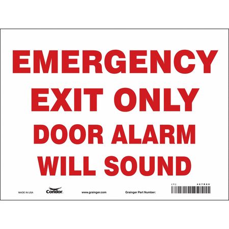 Sign,emergency Exit,9x12 (4 Units In Ea)