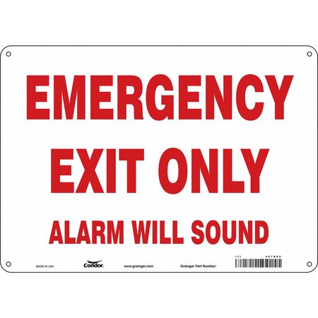 Sign,alarm Will Sound,10x14 (2 Units In