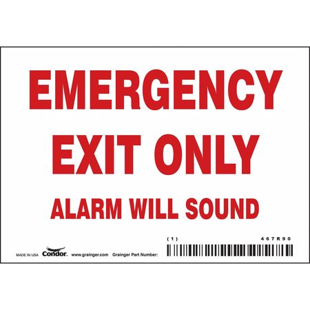 Sign,alarm Will Sound,3.5x5 (8 Units In