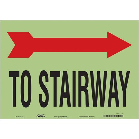 Sign,to Stairway,10x14 (1 Units In Ea)