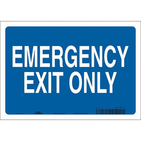 Sign,emergency Exit Only,7x10 (5 Units I