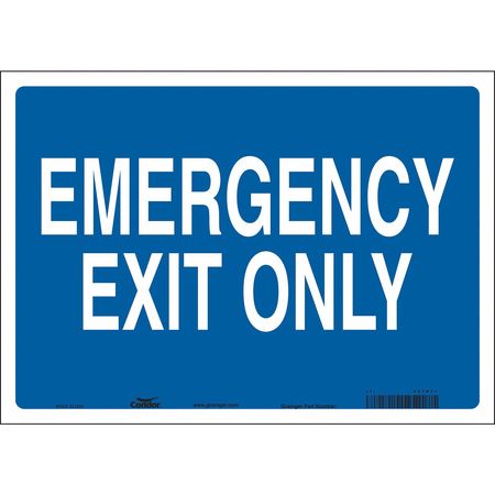 Sign,emergency Exit Only,10x14 (4 Units